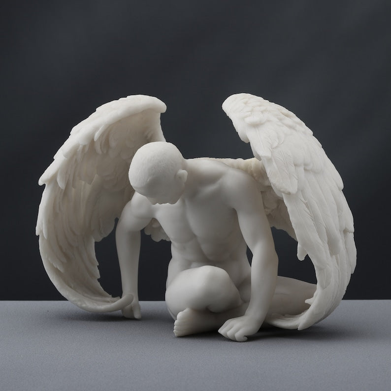 Angel Naked Man with Wings Statue
