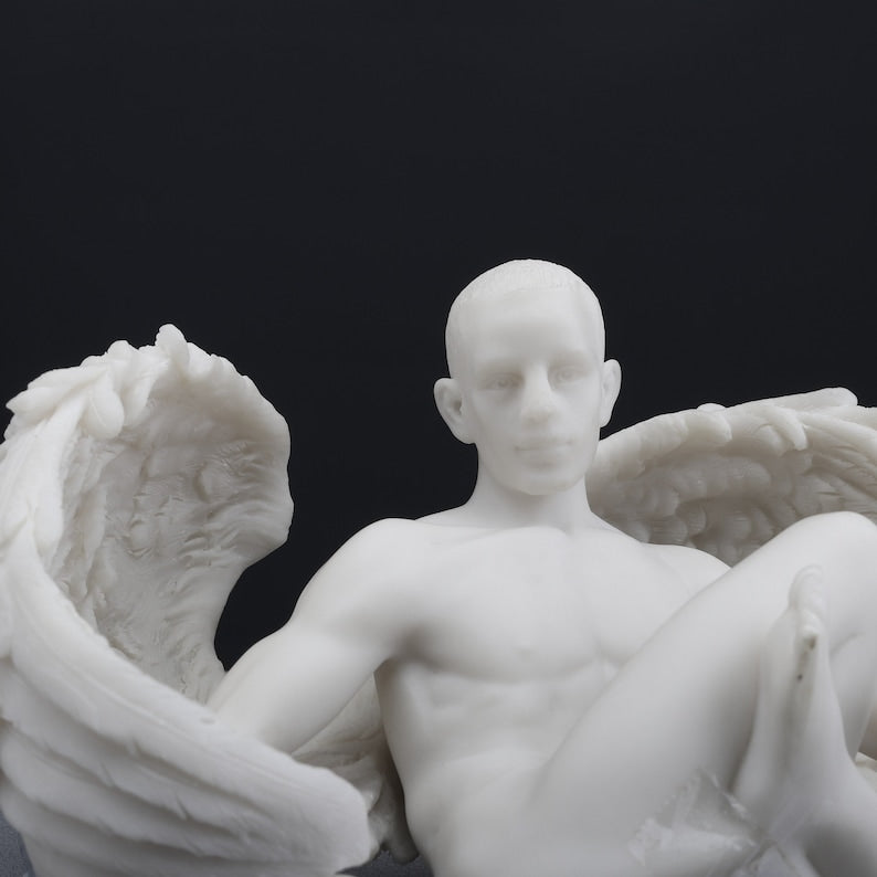 Angel Naked Man with Wings Statue