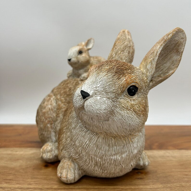 Rabbit Family Figurine