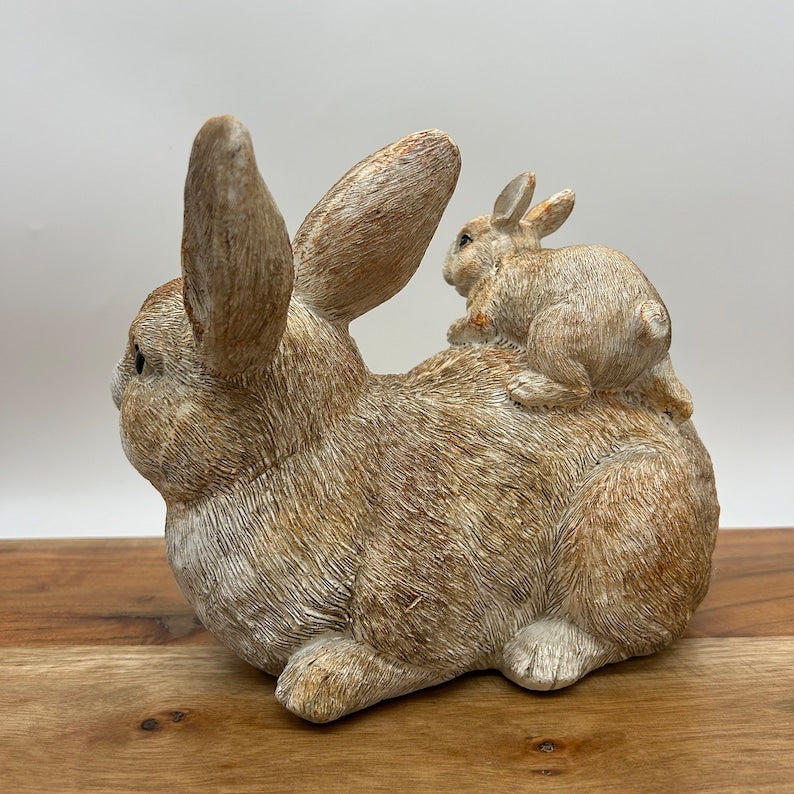 Rabbit Family Figurine
