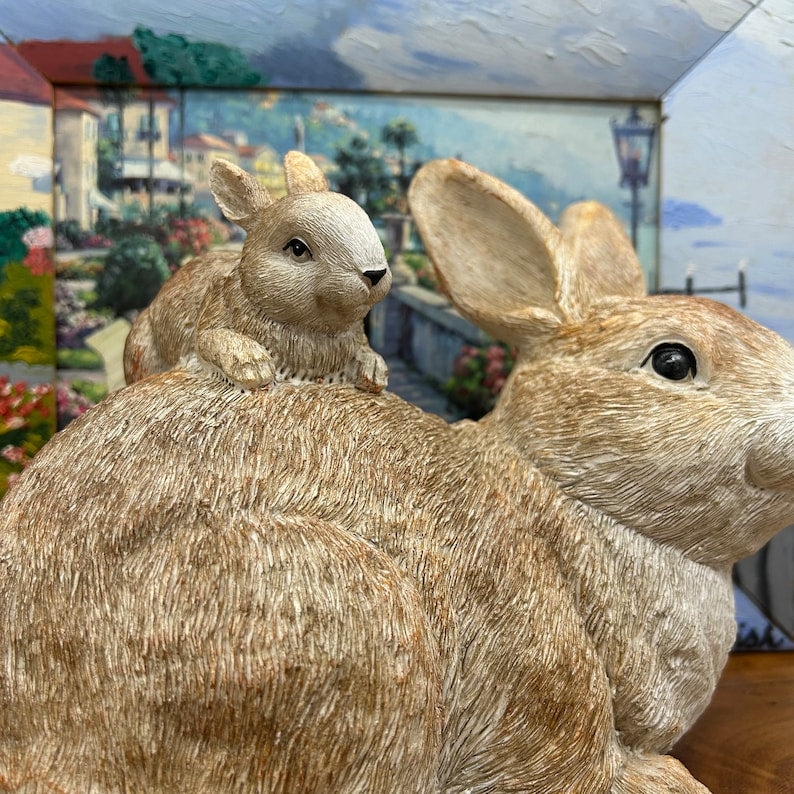 Rabbit Family Figurine