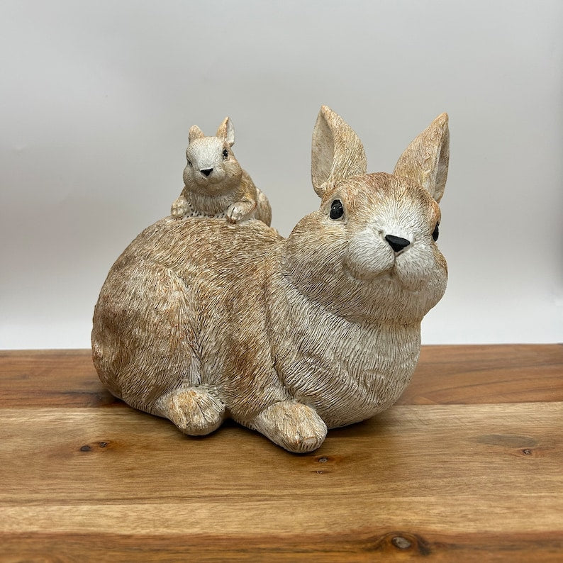 Rabbit Family Figurine