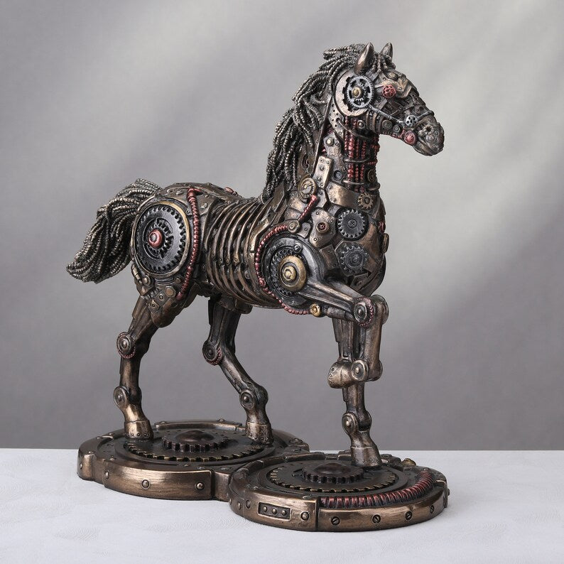 Steampunk Horse Gait Sculpture - 9 inches