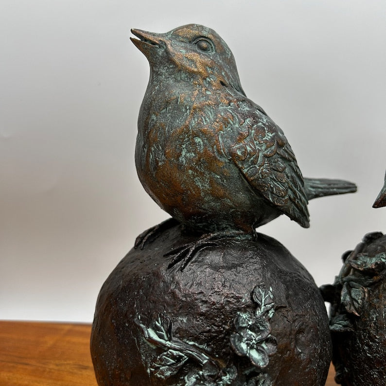 Pair of Resin Bird Figurines