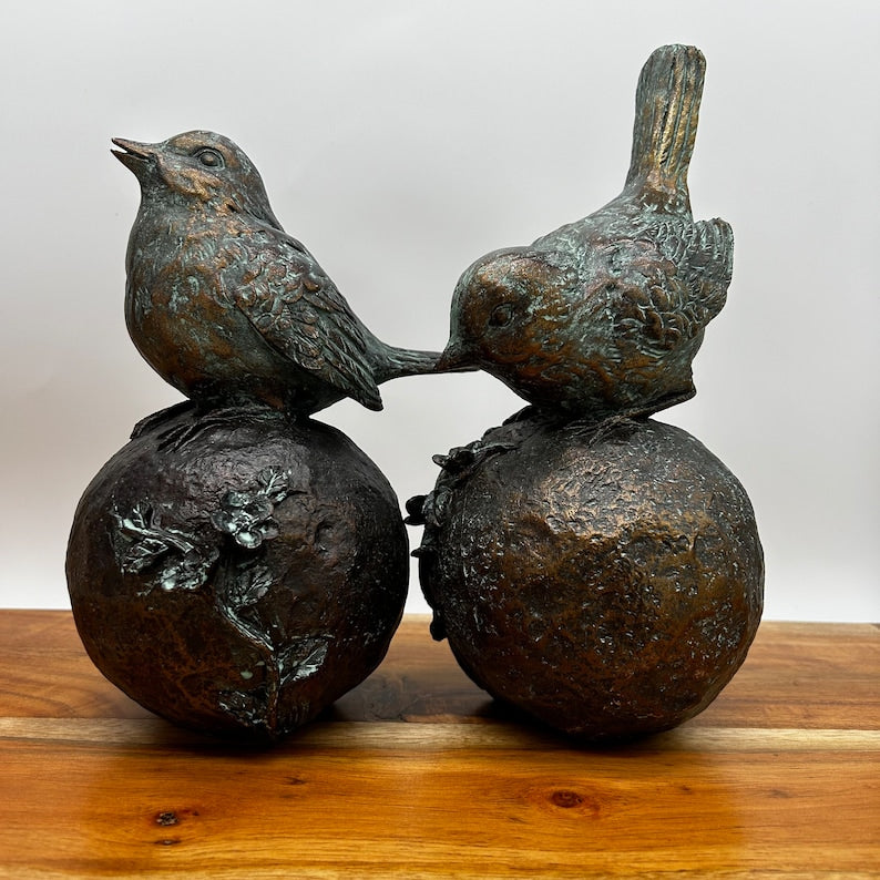 Pair of Resin Bird Figurines