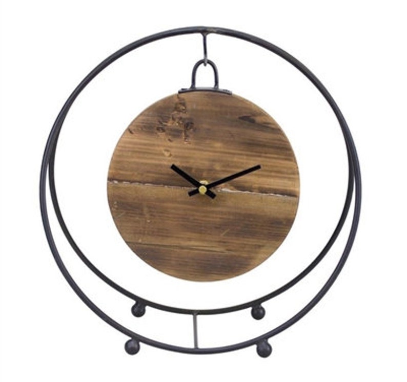 Wooden Clock on Stand