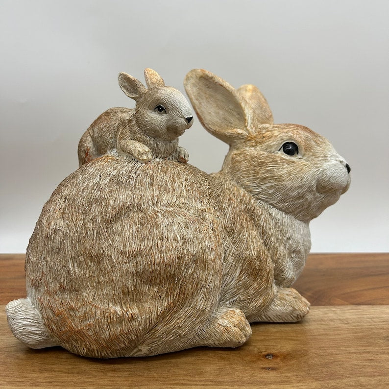 Rabbit Family Figurine